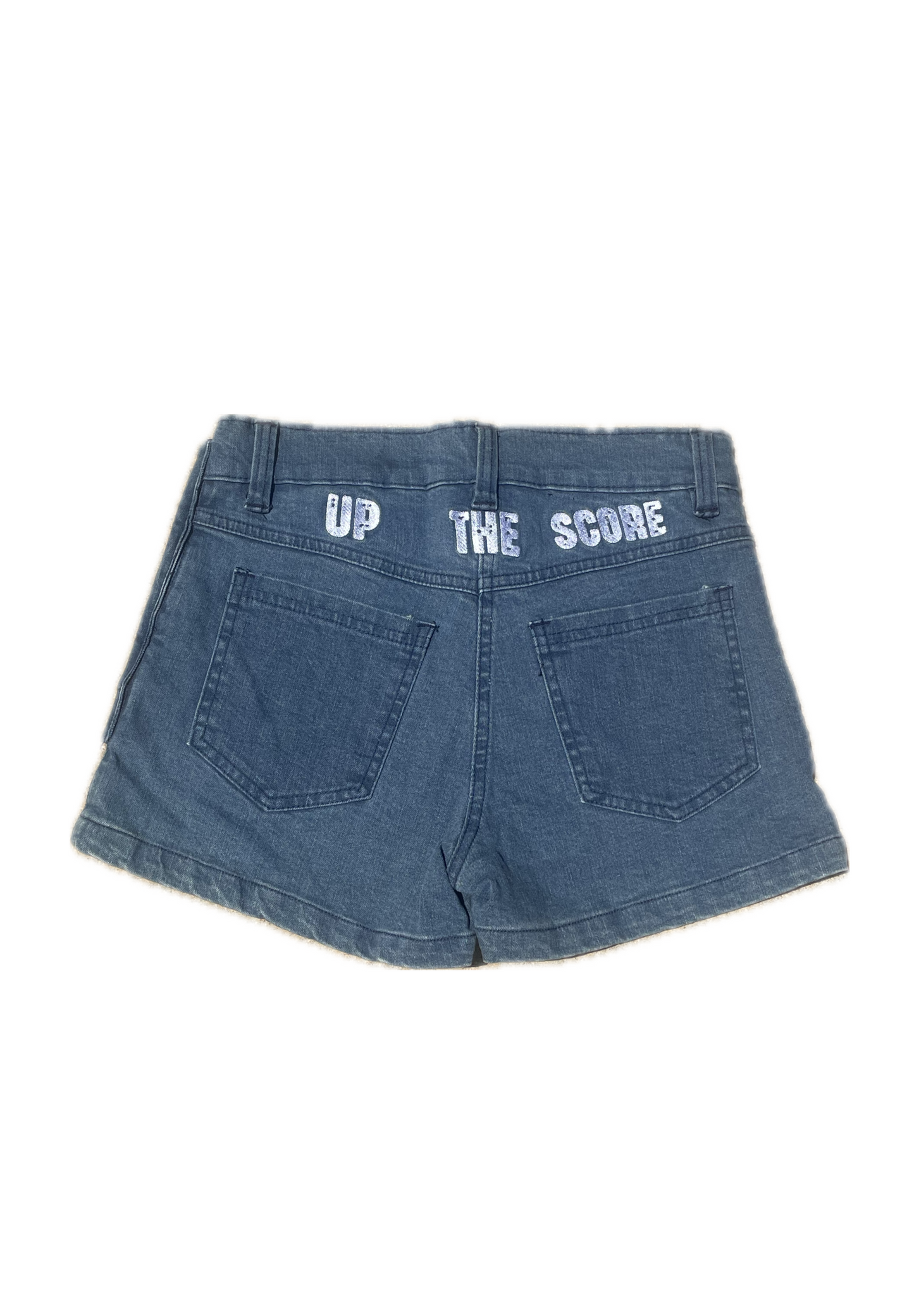 WOMENS UP THE SCORE DENIM SHORTS