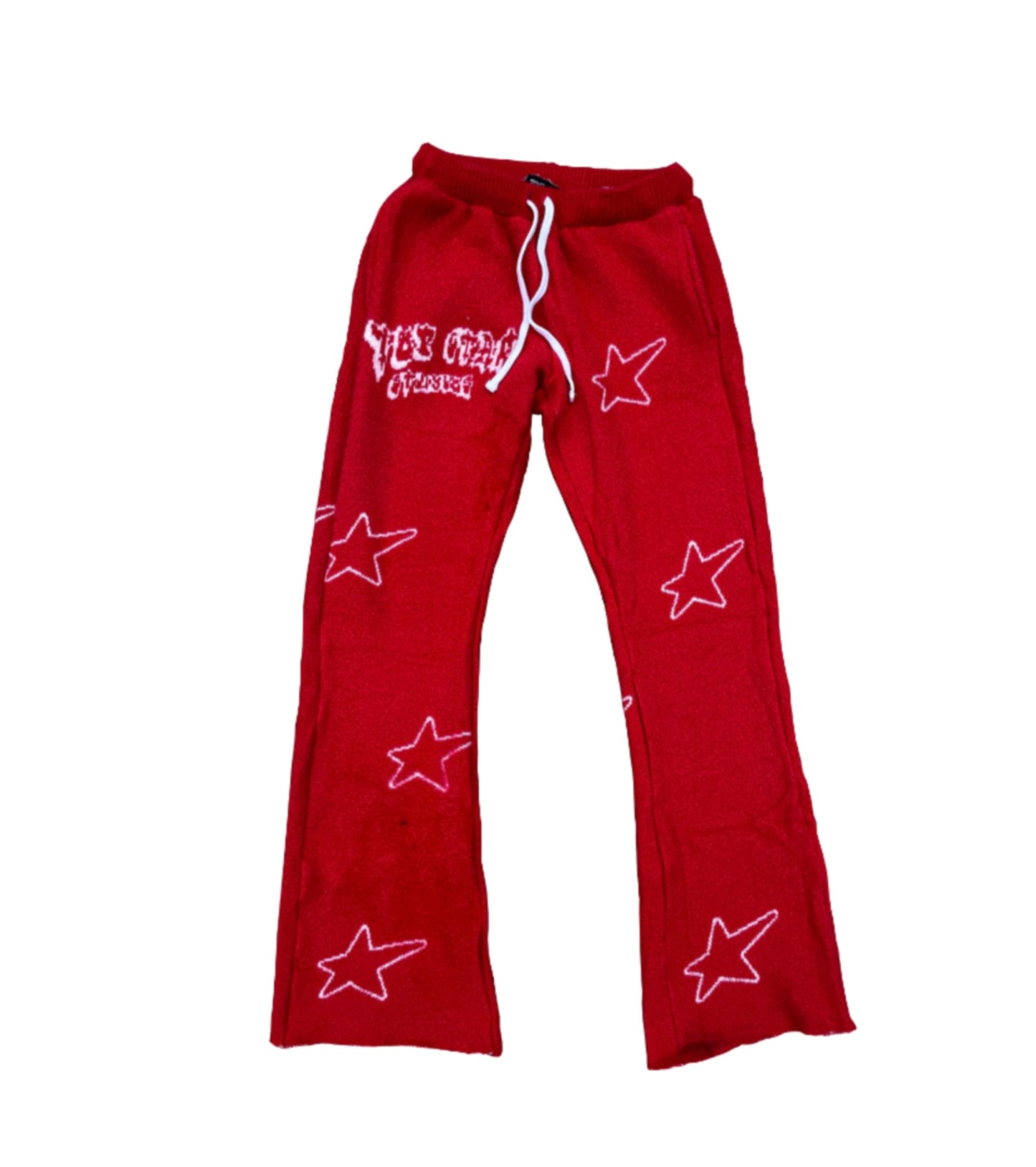 CHERRY RED MOHAIR SWEATPANTS