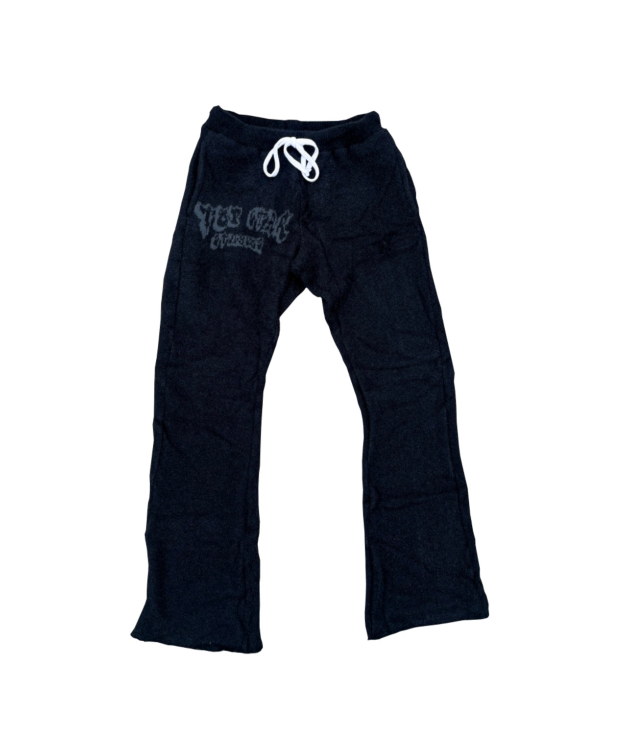 BLACK MOHAIR SWEATPANTS